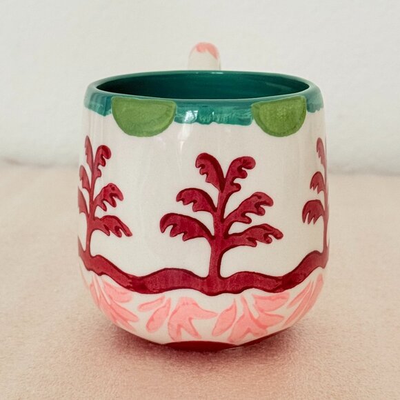 🪸Anthropologie🪸Vintage Agata Mug Handpainted Glazed Coffee Mug/Tea Cup 12 oz - Picture 5 of 8
